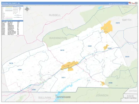 Washington County, VA map