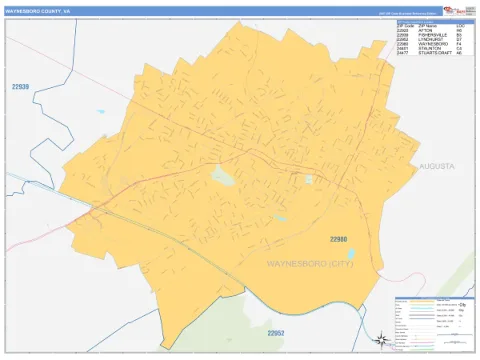 Waynesboro County, VA map