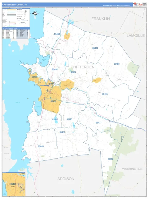 Chittenden County, VT map