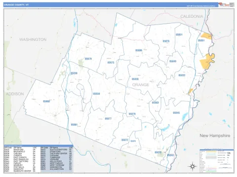 Orange County, VT map