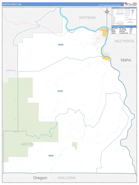 Asotin County, WA map