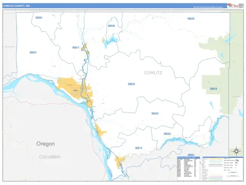 Cowlitz County, WA map