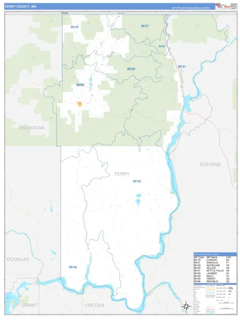 Ferry County, WA map