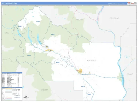 Kittitas County, WA map