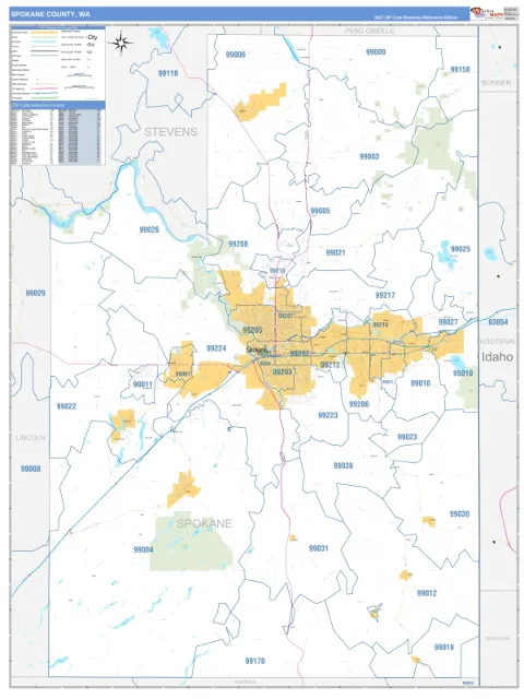 Spokane County, WA map
