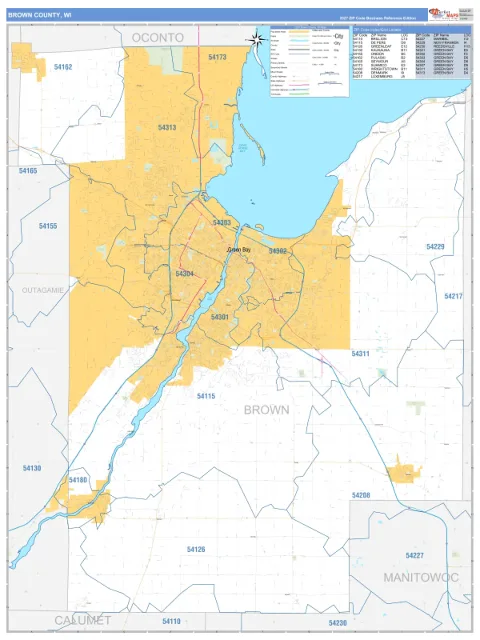 Brown County, WI map