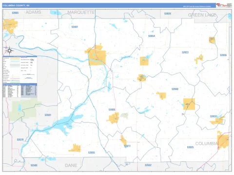 Columbia County, WI map