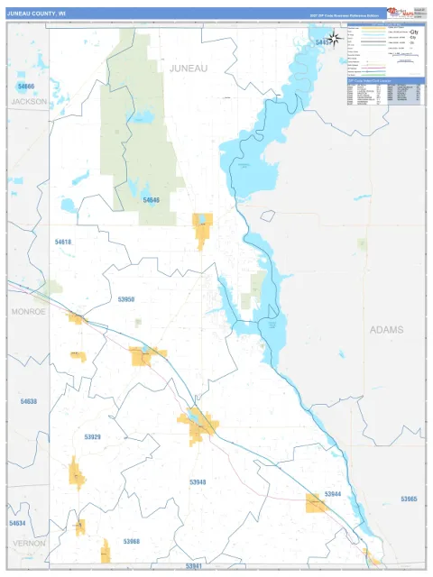 Juneau County, WI map