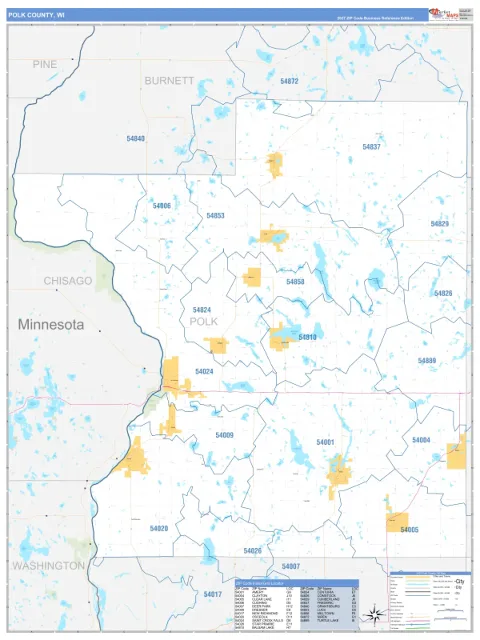 Polk County, WI map