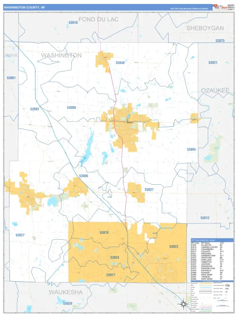 Washington County, WI map