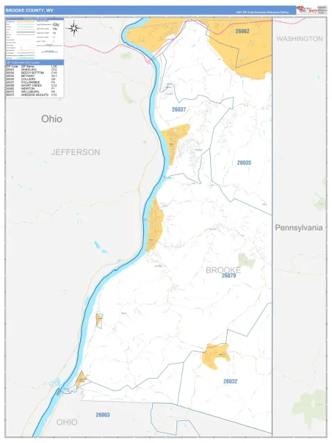 Brooke County, WV map