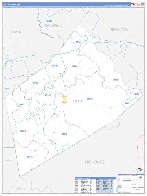 Clay County, WV map