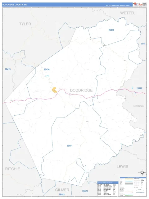 Doddridge County, WV map