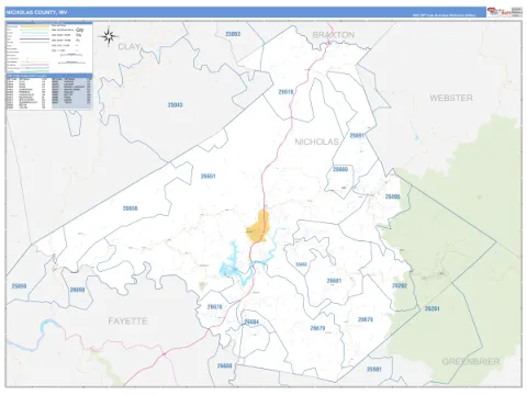 Nicholas County, WV map
