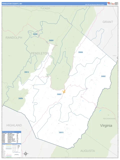 Pendleton County, WV map
