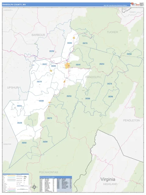 Randolph County, WV map