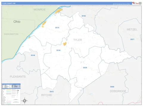 Tyler County, WV map