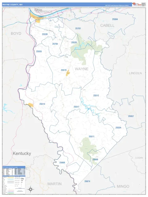 Wayne County, WV map
