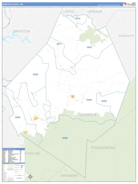 Webster County, WV map