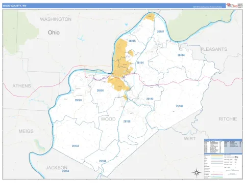 Wood County, WV map