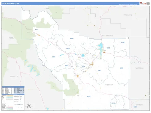 Fremont County, WY map