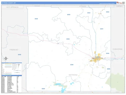 Natrona County, WY map
