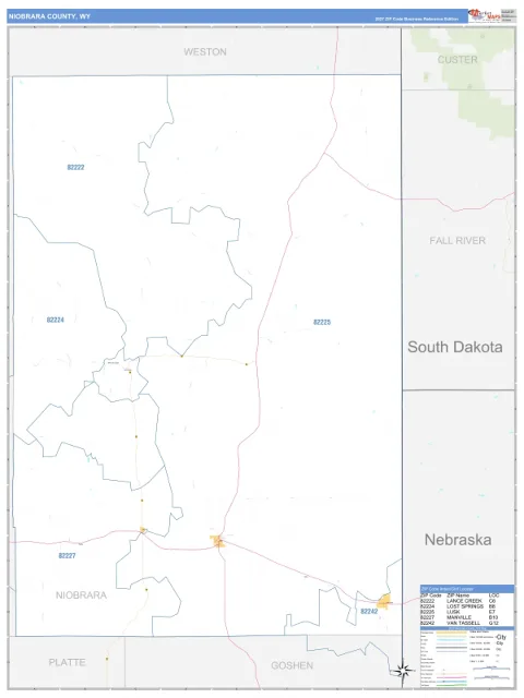 Niobrara County, WY map