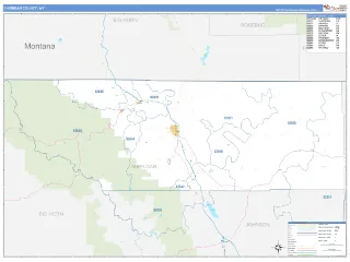Sheridan County, WY Business Reference style ZIP Code wall map