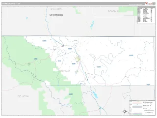Sheridan County, WY Classic style ZIP Code wall map