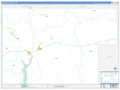 Sweetwater County, WY map