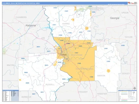 Columbus metro area map