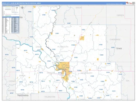 Sioux City metro area map