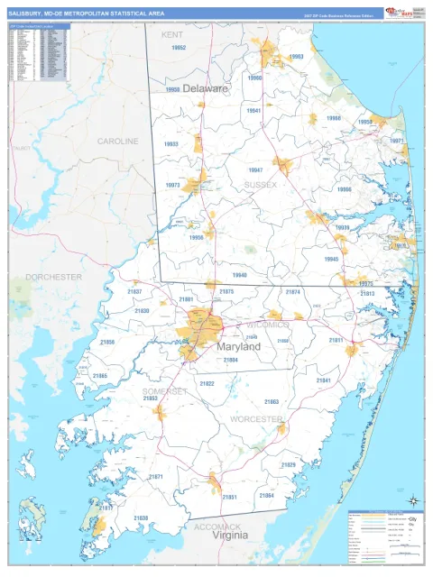 Salisbury metro area map