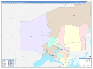 Anchorage Metro Area ColorCast style ZIP Code wall map