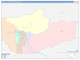 Fairbanks Metro Area ColorCast style ZIP Code wall map