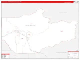 Fairbanks Metro Area RedLine style ZIP Code wall map
