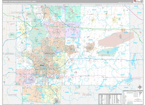 Akron Metro Area Digital Map preview