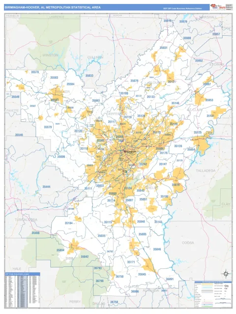 Birmingham-Hoover metro area map