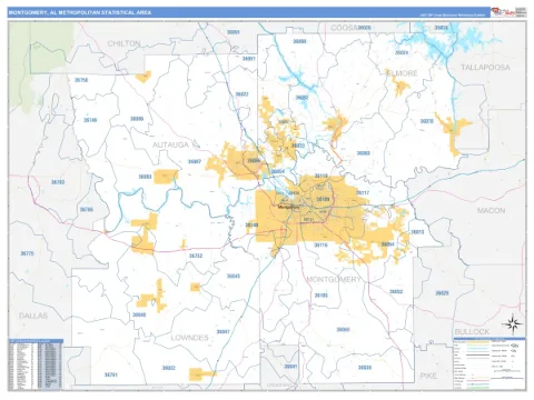 Montgomery metro area map