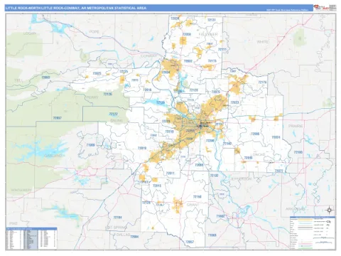 Little Rock-North Little Rock-Conway metro area map