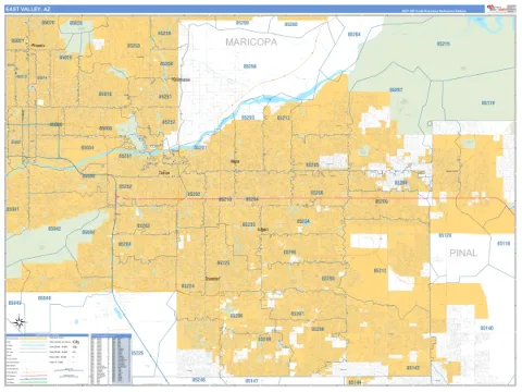 East Valley metro area map