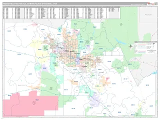 Phoenix-Mesa-Scottsdale Metro Area Classic style ZIP Code wall map