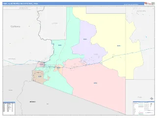 Yuma Metro Area ColorCast style ZIP Code wall map