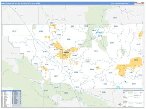 Bakersfield metro area map