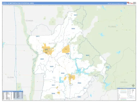 Chico metro area map