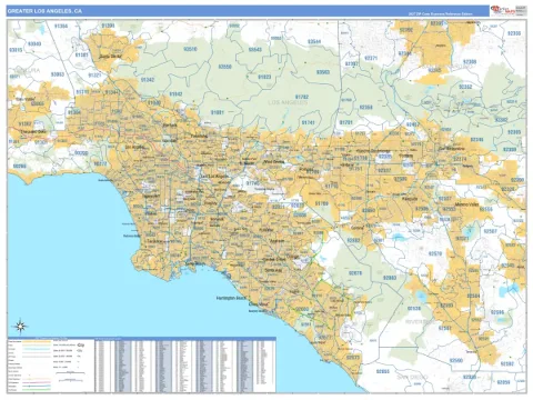 Greater Los Angeles metro area map