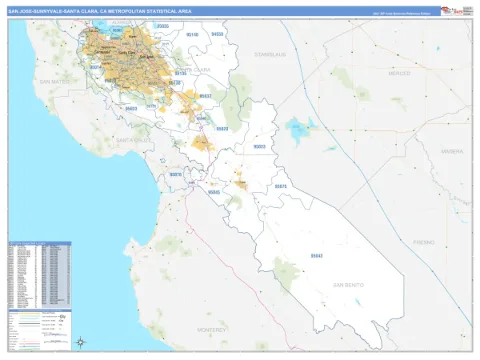 San Jose-Sunnyvale-Santa Clara metro area map