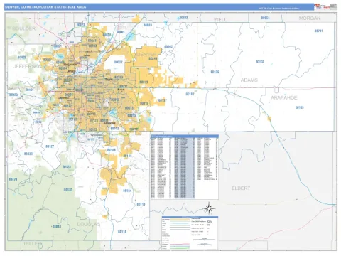 Denver metro area map