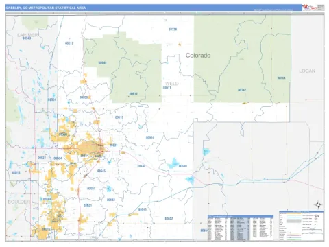 Greeley metro area map