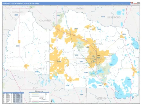 Gainesville metro area map